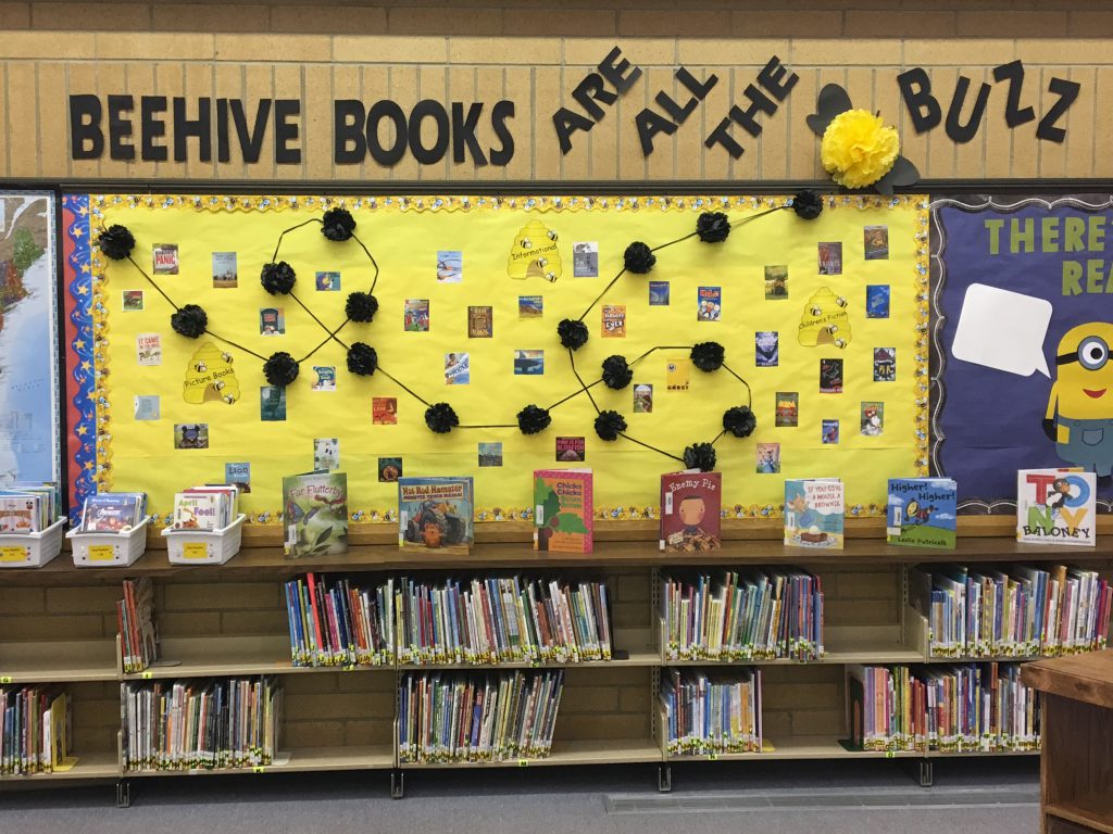 Beehive Book Display - Jim Bridger Elementary Media Center