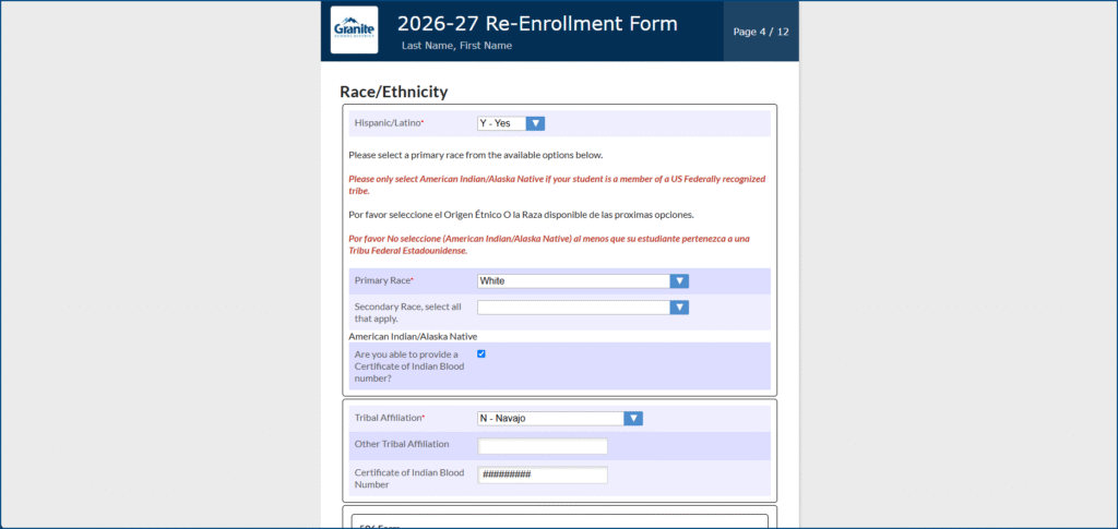 506 Form part one