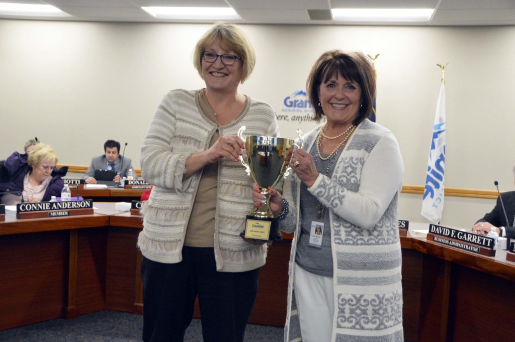 Cottonwood Elementary teachers holding MGP cup