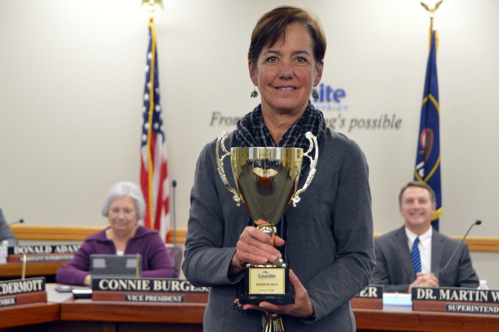 Mary Anne Stevens with trophy