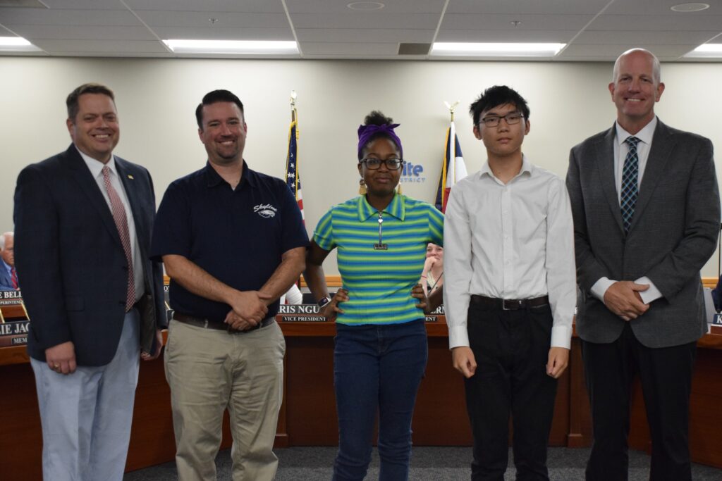 Skyline High debate team recognition photo