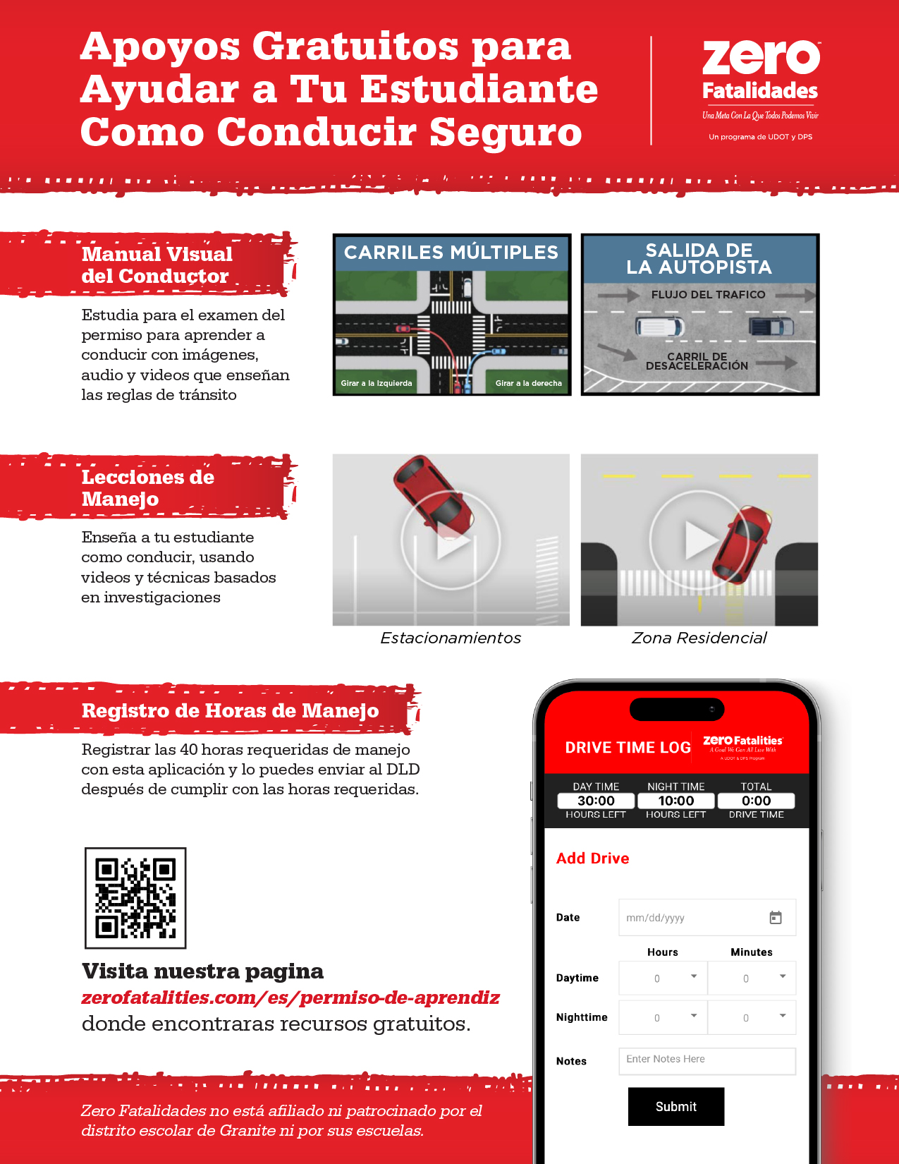 Zero Fatalities Flyer (Spanish)